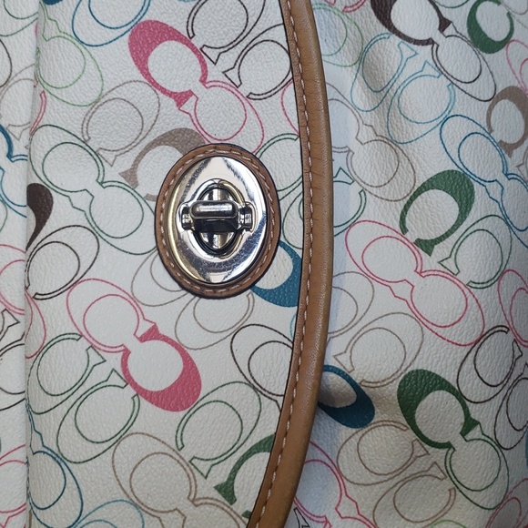 Coach Chelsea Signature Leah Zip Top Great Summer Bag N:C1077-F15140 - Picture 4 of 17